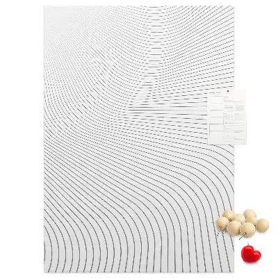 Korktafel Linien in Grau