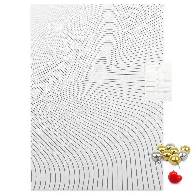 Korktafel Linien in Grau