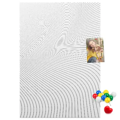 Korktafel Linien in Grau