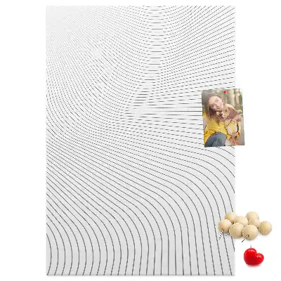 Korktafel Linien in Grau
