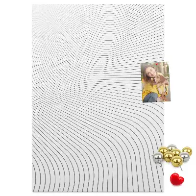 Korktafel Linien in Grau