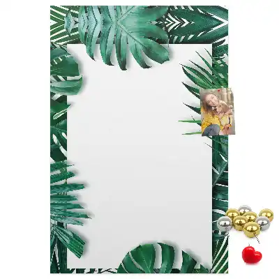 Korkpinnwand in Form eines Monstera-Blattes