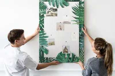 Korkpinnwand in Form eines Monstera-Blattes