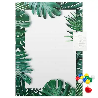 Korkpinnwand in Form eines Monstera-Blattes