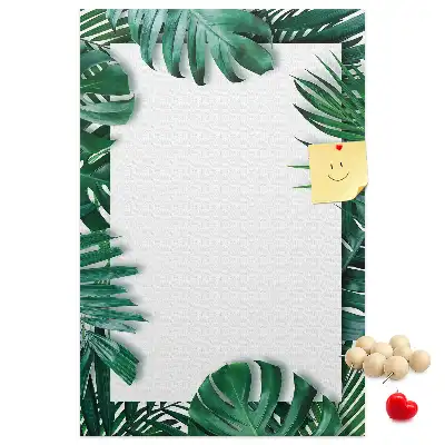 Korkpinnwand in Form eines Monstera-Blattes