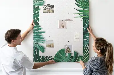 Korkpinnwand in Form eines Monstera-Blattes