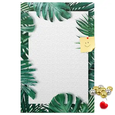 Korkpinnwand in Form eines Monstera-Blattes