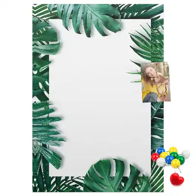 Korkpinnwand in Form eines Monstera-Blattes
