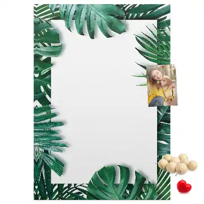 Korkpinnwand in Form eines Monstera-Blattes