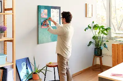 Korktafel Abstraktion in Meeresfarben
