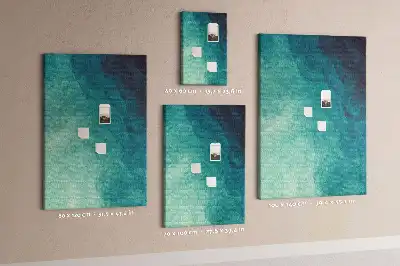 Korktafel Abstraktion in Meeresfarben