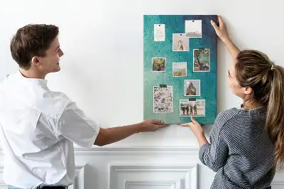 Korktafel Abstraktion in Meeresfarben