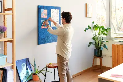 Korktafel Papageienfedern