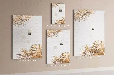 Pinnwand aus Kork mit goldenem Blätter-Motiv