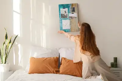 Korktafel mit Strandmotiv