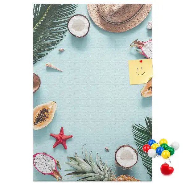 Korktafel zur Urlaubsplanung