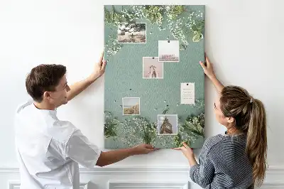 Korktafel in Straußform aus Schleierkraut