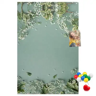 Korktafel in Straußform aus Schleierkraut