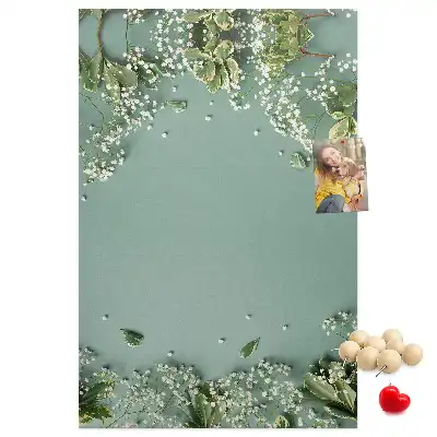 Korktafel in Straußform aus Schleierkraut