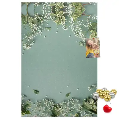 Korktafel in Straußform aus Schleierkraut