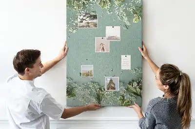 Korktafel in Straußform aus Schleierkraut
