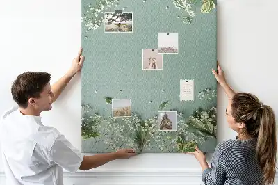 Korktafel in Straußform aus Schleierkraut