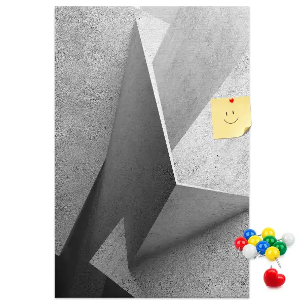 Korktafel mit abstraktem geometrischem Muster