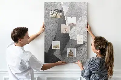 Korktafel mit abstraktem geometrischem Muster