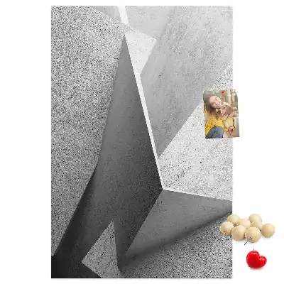Korktafel mit abstraktem geometrischem Muster
