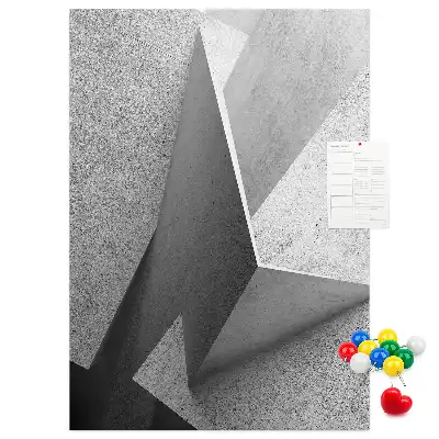 Korktafel mit abstraktem geometrischem Muster