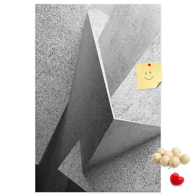 Korktafel mit abstraktem geometrischem Muster