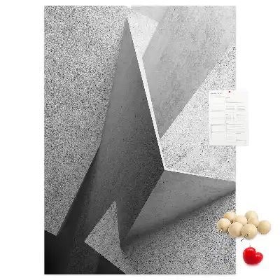 Korktafel mit abstraktem geometrischem Muster