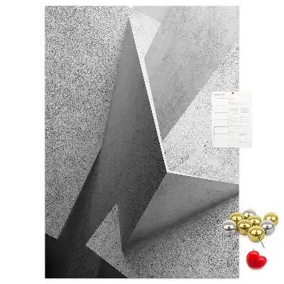 Korktafel mit abstraktem geometrischem Muster