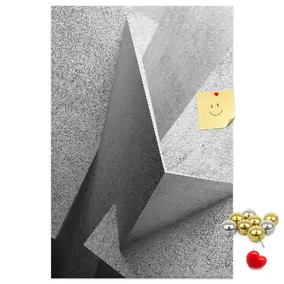 Korktafel mit abstraktem geometrischem Muster