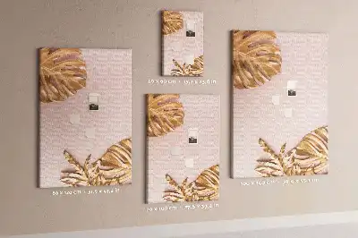 Korktafel mit vergoldeten Blättern