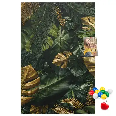 Pinnwand mit tropischem Blättermotiv
