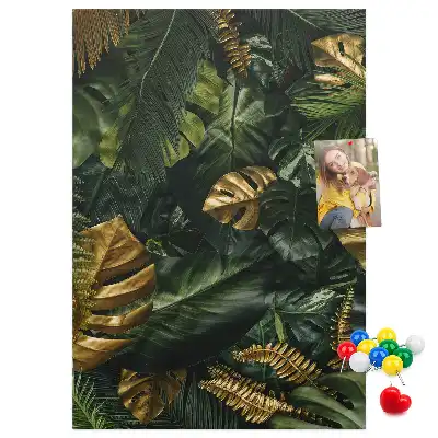 Pinnwand mit tropischem Blättermotiv