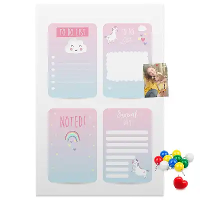 Kork-Pinnwand im Einhorn-Design