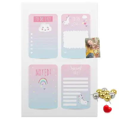 Kork-Pinnwand im Einhorn-Design
