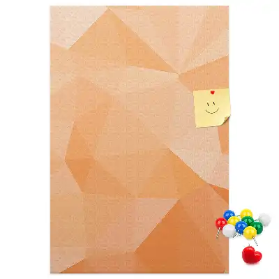 Korktafel mit abstrakten Dreiecken