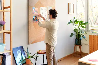 Korktafel Abstraktion von Dreiecken