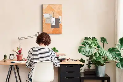 Korktafel Abstraktion von Dreiecken