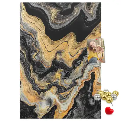 Kork-Pinnwand mit künstlerischem abstrakten Muster