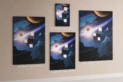 Kork-Pinnwand mit Universum- und Galaxie-Motiv
