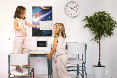 Kork-Pinnwand mit Universum- und Galaxie-Motiv