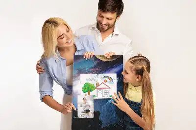 Kork-Pinnwand mit Universum- und Galaxie-Motiv