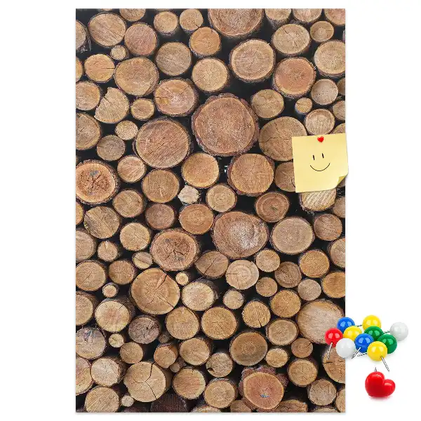 Korktafel Teile von Baumstammreihen