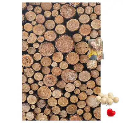 Korktafel Teile von Baumstammreihen
