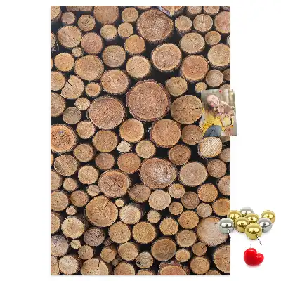 Korktafel Teile von Baumstammreihen