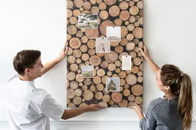 Korktafel Teile von Baumstammreihen